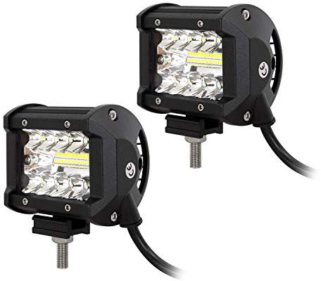 SKYWORLD 4 Zoll LED Arbeitsscheinwerfer 2 Stück, 60W 12V/24V IP67 Wasserdicht, Offroad Beleuchtung für Geländewagen ATV SUV 4x4 Pickup LKW Traktor