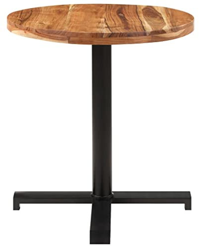 Kangmusi Bistrotisch Rund ?70x75 cm Akazie Massivholz, kangmusi320279