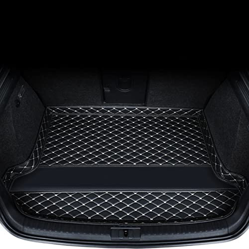 Auto Kofferraum Matte Kofferraummatten nur für Geely Geometry Fit Custom Leather Autozubehör Interieur Antirutschmatte(Schwarzbeige)