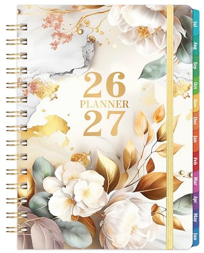 Planner 2026-2027 - Planner 26-27 Weekly and Monthly, Jul.2026 - Jun.2027, 8.5 x 6.4, 2026-2027 Calendar Planner with Monthly Tabs, Back Pocket, Sturdy Binding