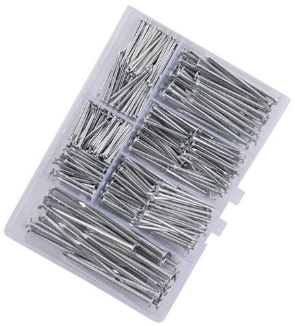 Juego de 350 clavos de hierro para colgar cuadros con caja para colgar proyectos de manualidades