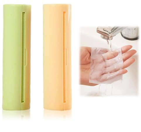 COYUN 2 volumi di Carta per Sapone Usa e Getta, Fogli di Sapone da Viaggio, Mini Confezione da Viaggio Portatile, Carta per Sapone per le Mani a Forma di Cartone Animato, Per Campeggio, Picnic
