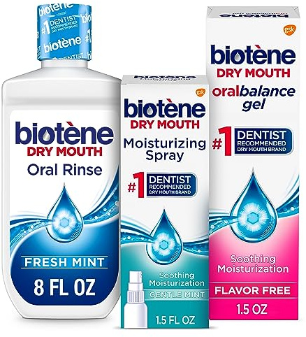 Biotene Dry Mouth Management Oral Rinse, Dry Mouth Spray and Moisturizing Gel - 1 Kit