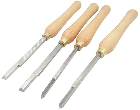 Drechselbeitel/Stemmeisen Satz, 4-Teilig Beitel, Spezial-Werkzeugstahl, Handgeschmiedet 350Mm Langes Griff