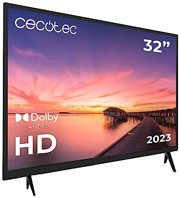 Cecotec Televisor TV 0 Series 0032. Pantalla de 32 Pulgadas, HD, Resolución de imágenes y Videos óptima, Sistema Dolby, Memoria Flash, Conectividad HDMI/USB, Mando a Distancia, Clase E