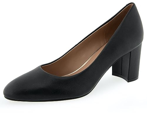 Aerosoles Betsy High Heeled Pump, Black Leather, 8W