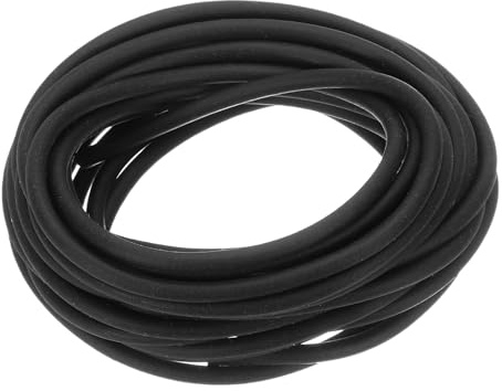 QUARKZMAN Tira de Sellado de Espuma de Silicona, 3mm(0.12) Diámetro 4 Metros(13.12 Pies) de Largo Cordón Redondo de Goma Esponja de Sellado de Caucho Sólido, Negro