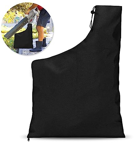 Sacchetto di raccolta per aspirafoglie 60x44cm Nero: Sacchetto impermeabile Oxford per soffiatore con cerniera – Sacchetto di raccolta sostitutivo per aspirafoglie e soffiatore da giardino, sacchetto