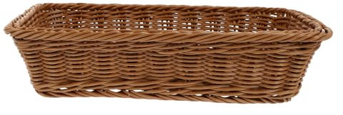 Zerodeko 1Pieza Cesta De Pan y Canasta De Almacenamiento Tejida Color Marrón Organizador Escritorio para Cocina y Decoración