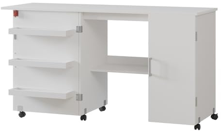 Vicco Nähtisch Carmen, Weiß, 148 x 75 cm