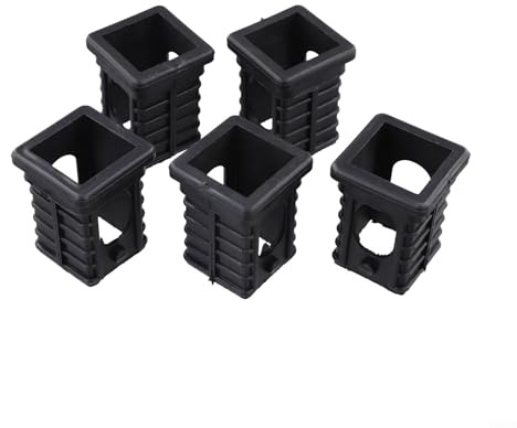 Juego de 5 convertidores de mangas de tubo cuadrado, convierte 50 x 50 mm a 38 x 38 mm para la mayoría de equipos de fitness