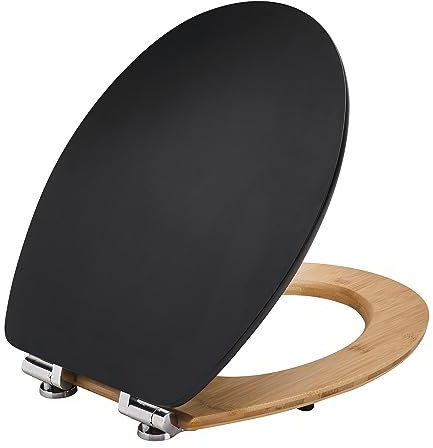 Wirquin 20722853 Abattant WC Diplomat fermeture ralentie, bambou noir