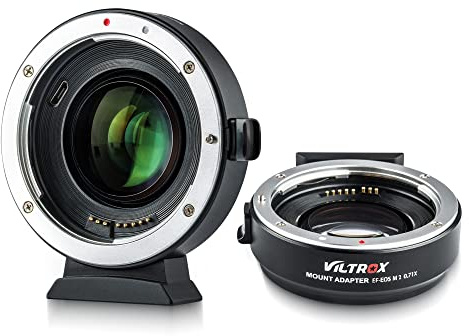 VILTROX EF-EOS M2 Speedbooster 0,71 x Autofokus-Objektiv Halterungsadapter Kompatibel mit Canon EF-Objektiv an Canon EOS EF-M-Mount-Kamera Kamera EOS-M M50 M200 M6 M5 M50 M100