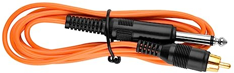 minkissy 1,73m Tattoo Maschine Clipkabel Stabile Stromversorgung Langlebiges Kabel Mit Reinem Kupferkern Orange Geeignet Für Tattoo Maschinen Und Netzteile