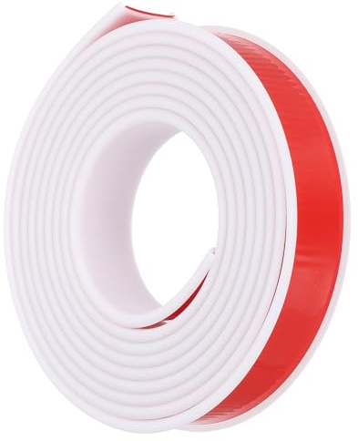 PATIKIL U-Form Selbstklebend Möbel Kantenband, TPE Kantenschutz Selbstklebend Flexible Kantenumleimer für Schrankkanten, Abschlussleiste, Arbeitsplatten(Weiß, 300cm x 30mm)