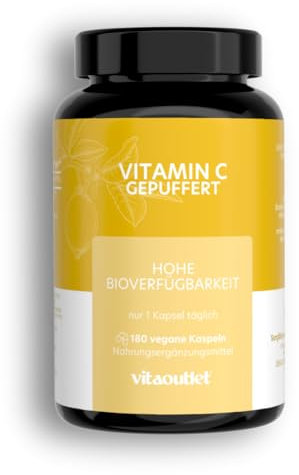 Vitamin C 500mg | Für 1 Jahr | Premium | Aus pflanzlicher Fermentation & gepuffert (pH-neutral, säurefrei, magenschonend) | Laborgeprüft | vegan | Deutschland produziert