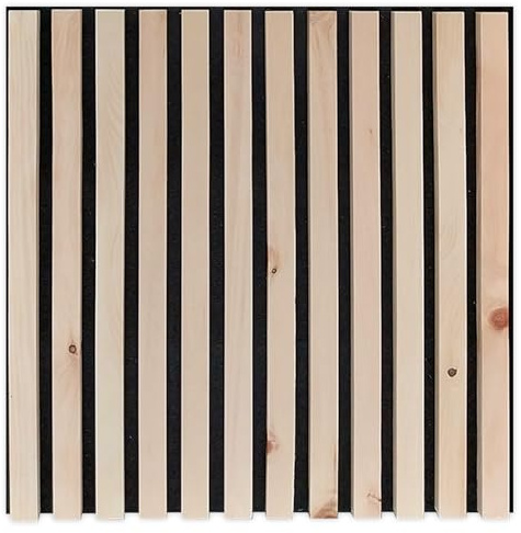 1 x Zirbenholz Akustikpaneele in 46,5cm x 46,5cm auf Filz - 1 Stück | Wandverkleidung, Wandpaneele, biegsam, Zirbe