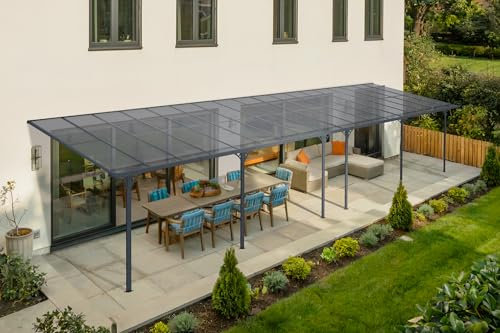 Cazeboo Carport/Pérgola Adosada 33m² KLEO 11x3m Aluminio Gris