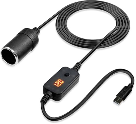 Idota 1.2m USB C Stecker auf 12V Auto Zigarettenanzünder-Buchse