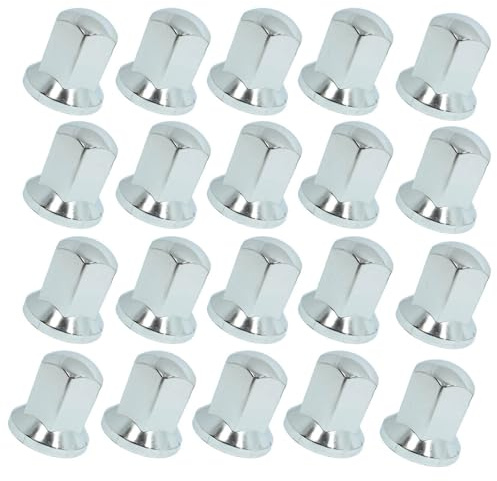 Easy Link 40x Radmutterkappen 32mm Chrom Radkappen Radmutterschutz Felgenkappen für LKW Anhänger Lastwagen