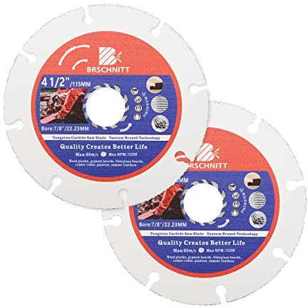 Multi Sägeblatt Trennscheibe 115mm- 2 Stück BRSCHNITT Winkelschleifer für Laminat Holz Kunststoff Nagelfest.