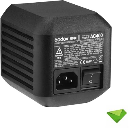 Godox AC400 AC Power Unit Source Adapter with 5m Cable for Godox AD400 Pro AD400ProII Monolights All-in-One Outdoor Flash Strobe (Godox AC-400 for AD400Pro II)