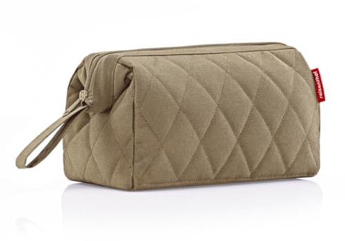 reisenthel travelcosmetic - Starke robuste und praktische Reisekosmetiktasche, Handschlaufe, wasserabweisendes Material, Couleur:Rhombus Olive