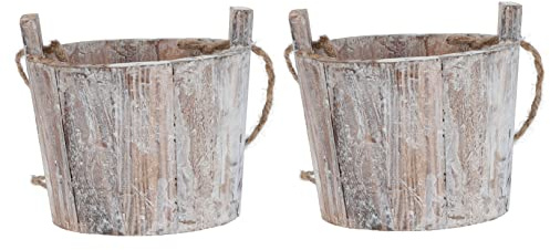 CIMAXIC Vasi Da Fiori in Legno Creativi Per Piantare Secchi Multifunzionali