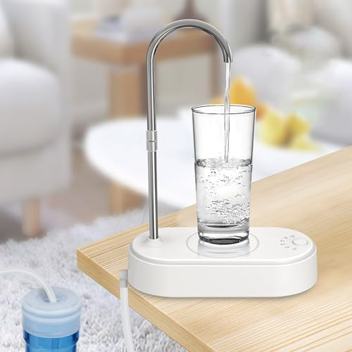 Desktop Water Dispenser, Portable USB Charging Water Dispenser, Six-speed Quantitative Effluent,Smart Table Waters Dispenser for Universal 2-5 Gallon Bottle for Home Office Travel Camping