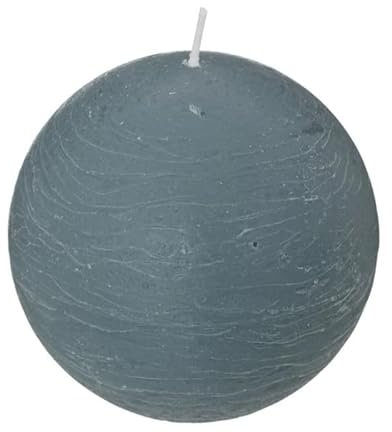 Atmosphera Créateur d'intérieur - Bougie Boule Rustic 10cm Bleu Orage