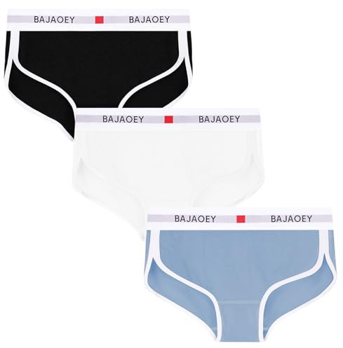 PHOLEEY Slip Unterhosen Damen Unterwäsche Feuchtigkeitsableitende Baumwolle Atmungsaktives Bikini Höschen für Frauen Weiche Bequeme Slips 3er-Pack