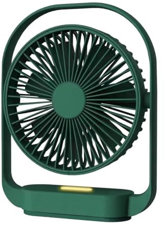 Xbsduih Ventilateur de bureau petit ventilateur de table silencieux ventilateur de table électrique rechargeable pour chambre à coucher bureau vert