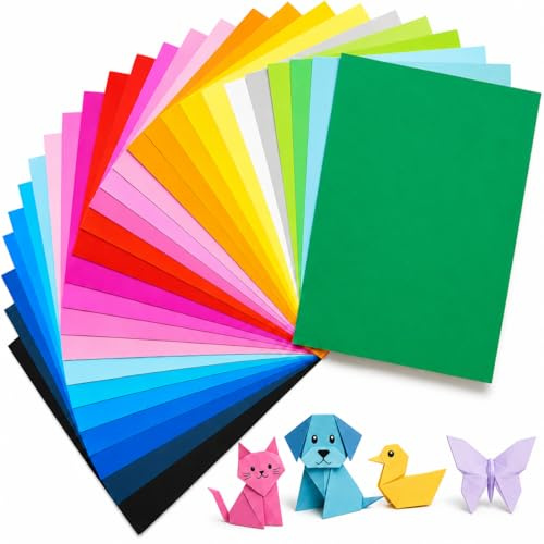 Tonpapier A4 Bunt – 90 Blatt in 30 Farben – Bastelpapier 160g/m² für Kinder & Erwachsene – Buntes Papier A4 – Tonkarton für Schule, DIY & Kreativprojekte Falten, Malen, DIY & Schule