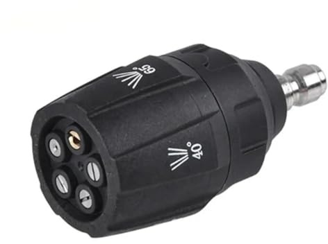 Wlinfetity 5-in-1 verstellbare Hochdruckreiniger-Düse mit 1/4-Zoll-Schnellanschluss für Multi-for Oberflächenreinigung (0-65 Grad, 2320 PSI)