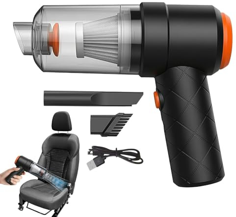 Dranng Handheld-Staubsauger - Handstaubsauger Akku, 3500Pa Rutschfester Mini-Sauger - Elektro-Druckluftreiniger fürs Auto - Für Fahrzeug-Innenraum, Polster, Sitz, Zuhause, Büro, Teppich, Schreibtisch