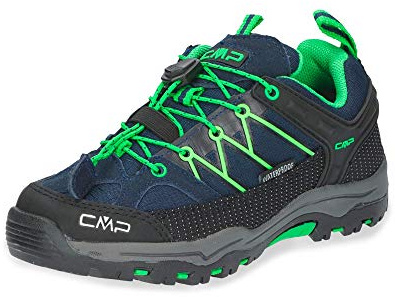 CMP Kids Rigel Low Trekking Shoes Kids Wp, Zapatos de trekking Unisex niños, Negro azulado Lagarto, 39 EU