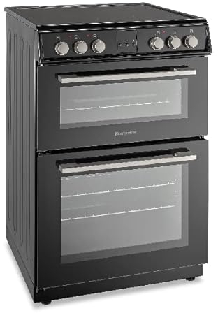 Montpellier MDOC60FK 600mm Double Electric Oven Ceramic Hob Fan Oven Black