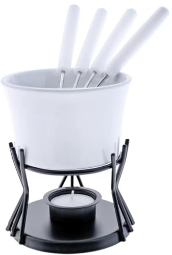 Swissmar Lugano Small Cast Iron Cheese Fondue Pot – Cherry Red, 1.3L | Replacement Caquelon | Even Heat | Easy to Clean | Works on All Heat Sources