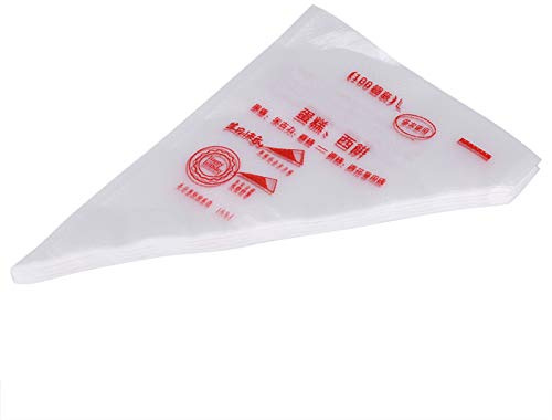 100 Sacchetti per Tubazioni in Plastica per Glassa per Uso Alimentare, Addensare lo Strumento per Decorare la Torta, Biscotti Sfoglia Trasparenti (Grande (50 X 35 X 25 cm/19,7 X