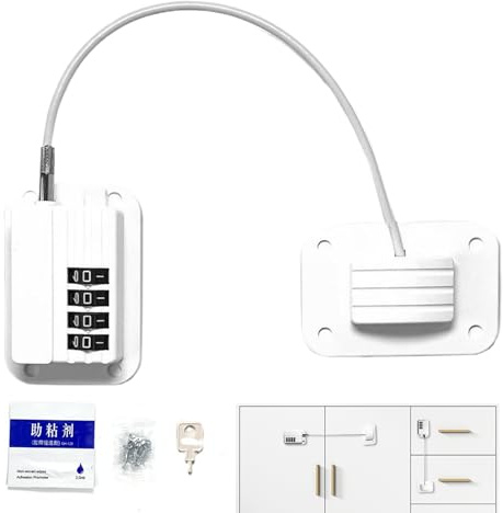 Biniveil Serrature Per Frigo Bambini, Serrature Per Congelatore E Mobili Per Sicurezza Dei Bambini, Gancio Resistente Sicurezza Adesivi Per Scrivania Cassetti Mobili Porte Scorrevoli