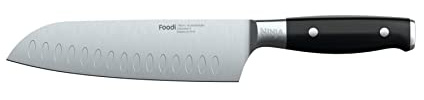 Ninja K30118 Foodi NeverDull System 7-Inch Santoku Knife, Premium, German Stainless Steel, Black