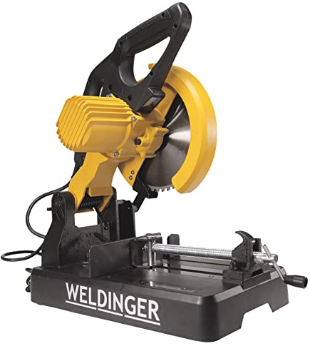 WELDINGER Metallkreissäge Kaltsäge Kappsäge MS-256 vario 3000 W Sanftanlauf LCD Display Arbeitslicht 255 mm Sägeblatt variable Drehzahl 5 Jahre Garantie