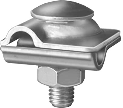 Multiklemme rund/rund-V4A Schraube M 10; Klemmbereich: - Rundleiter 8-10 mm - Baustahl: 8-10 mm; mit Flachschraube und Verdrehschutz (10)