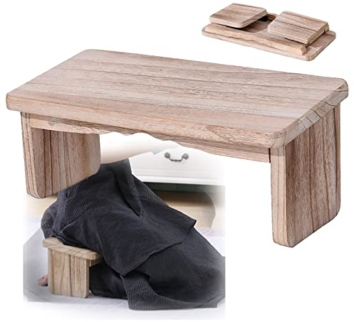 Meditationsbank, kniend, klappbar, Meditationshocker, kniend zum Gebet mit Scharnieren, Yoga-Bänke, ergonomischer Bambus-Holzstuhl, klappbarer Gebetssitz für tiefere Meditation (Farbe: Holzf