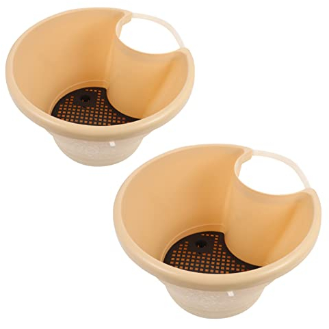 BESPORTBLE 2st Fallrohr Blumentopf Sukkulenten Pflanzen Wand Kleiderständer Hängender Pflanzer Für Draußen Pflanztöpfe Für Orchideen Gartentöpfe Selbst- Drinnen Pp-Material Kleiner Blumentopf