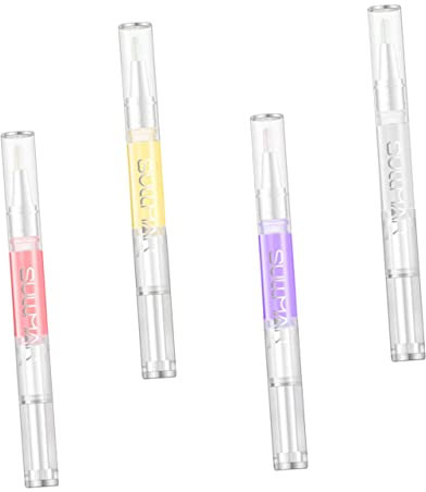 Healvian 4piezas Pluma Nutritiva Para Uñas y Cutículas Hidratante Para Manicura De Cuidado De Piel Para Salones y Uso Doméstico De Lirio