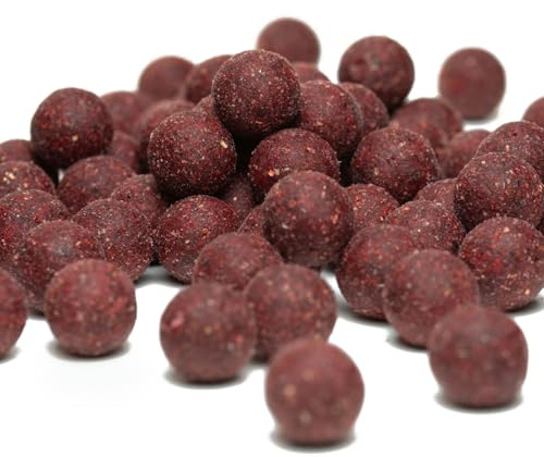 Carpline24 Futterboilies Robin Red/Knoblauch - 5 kg - 16 mm - Karpfenköder zum Angeln, Futterboilies zum Anfüttern von Karpfen, Carp Baits, Angelfutter mit Lockstoff