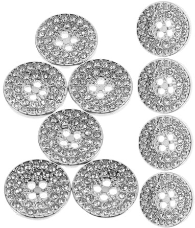 DIYEAH 1 Satz Knopf Jackenknöpfe Knöpfe Für Mantel Schmuckknöpfe Diy Knöpfe Damenbekleidung Knöpfe Kleidungsknöpfe Annähen Mantelknöpfe Für Männer Tasten Strasssteine Silver 10st