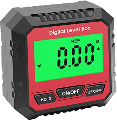 jojofuny Livellatore Inclinometro Display Lcd Backlight Strumento Angolare Per Falegnameria e Costruzione Design e Facile Usare e Portatile