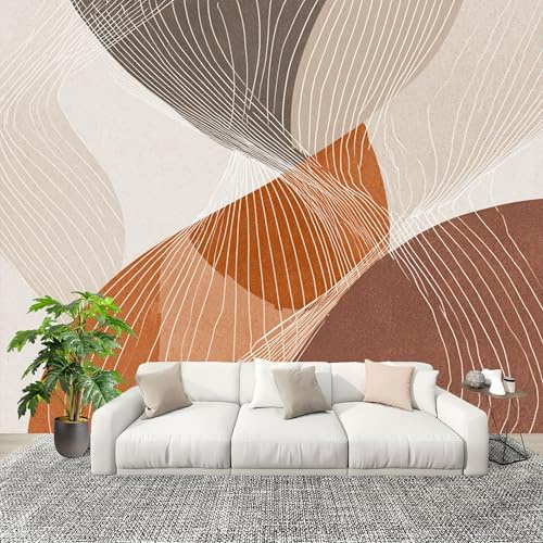 Dormitorio Papel Pintado Pintura de Arte Abstracto Moderno Pared Panorámico 300x210 cm Minimalismo Fotomurales No Tejido, Póster Gigante de Pared Personalizado 3D Para Salón Fotomurales
